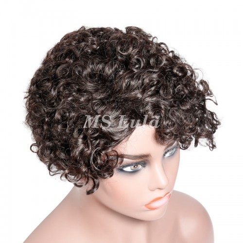 Natural Color Pixie Cut Human Hair Wig Machine-made Wig for Women | Human Hair Wig | Lace Front